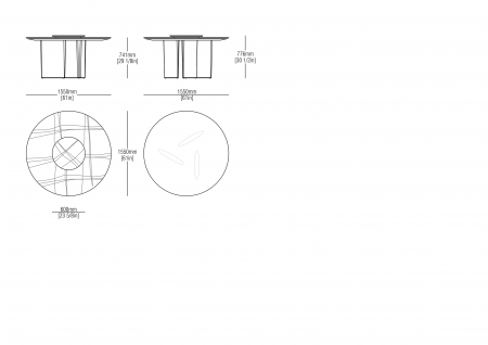 Round table ø1550 - marble